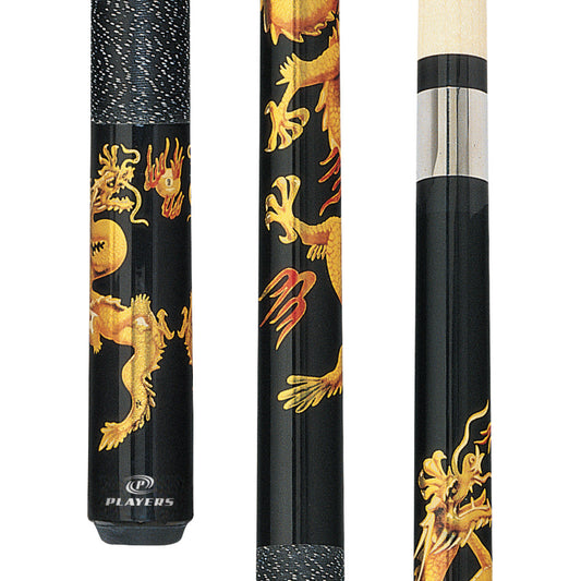 Players Golden Dragons Cue with Black Linen Wrap - photo 1
