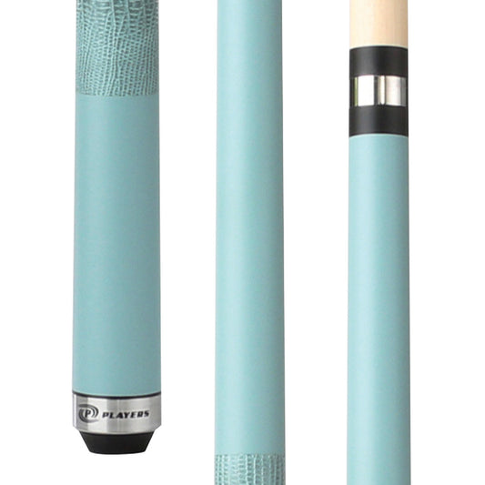 Players Sky Blue Matte Cue with Embossed Leather Wrap - photo 1