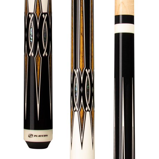 Players White Black & Abalone Wrapless Cue - photo 1