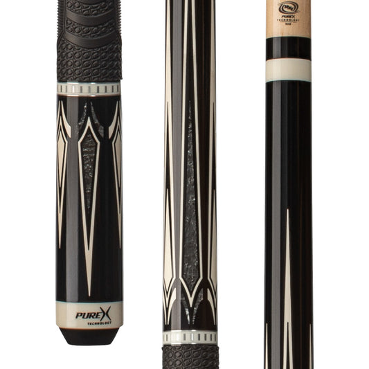 Pure X Black with Silver Crush Cue with MZ Grip - photo 1
