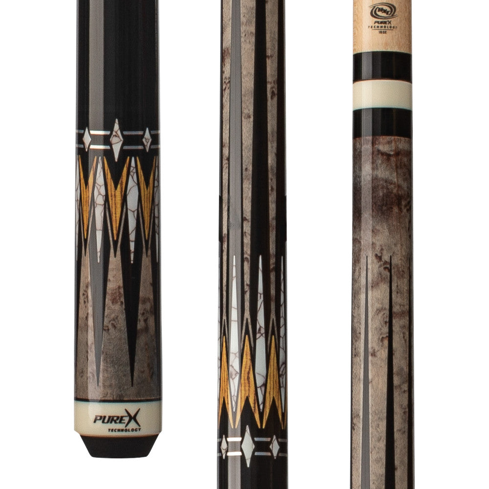 Pure X Grey Stain Birdseye Maple & Bocote Wrapless Cue - photo 1