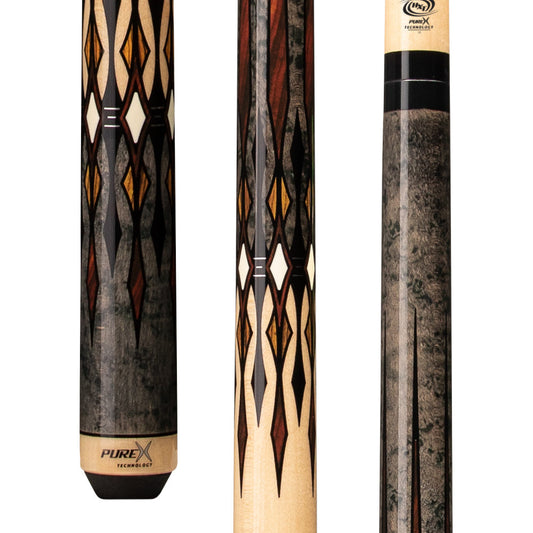Pure X Grey Stained & Birdseye Maple with Cocobolo Wrapless Cue - photo 1