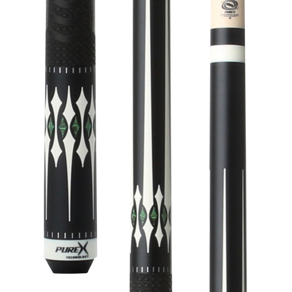 MARINE PURE CRYSTAL PREMIUM & ESSENCE ×2 Pure X Matte Black/Imitation Bone & Green Malachite with MZ Grip