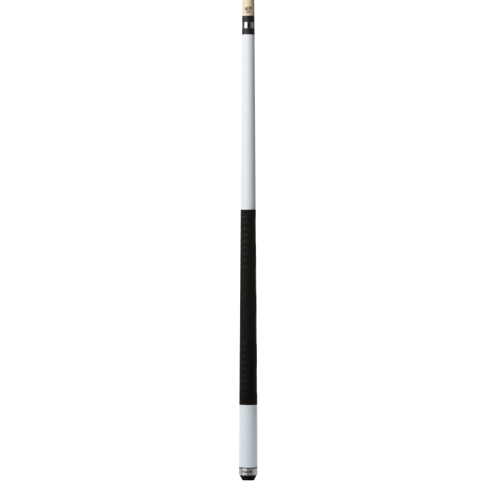 Pure X Matte White Cue with MZ Grip 2 Shaft Bundle