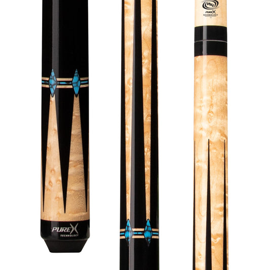 Pure X Natural Birdseye & Black with Blue Recon Wrapless Cue - photo 1