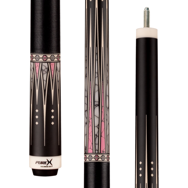 Pure X Pro Pink Recon Cue Butt | Black Linen Wrap | 29 Inch, 15 Oz