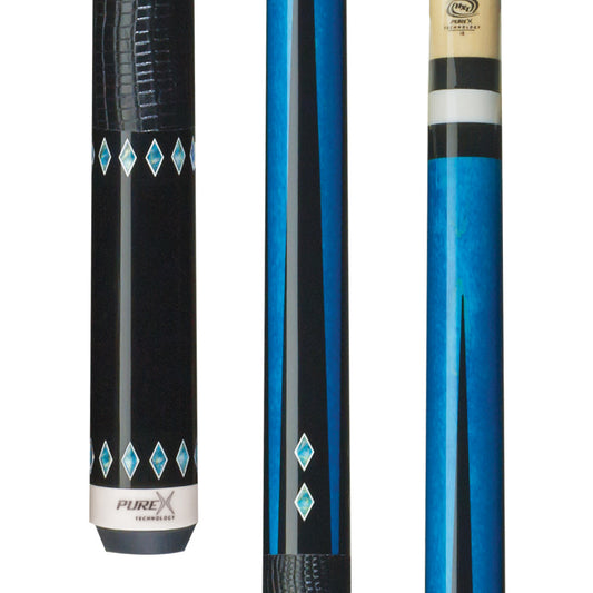 Pure X Teal Birdseye Maple Cue with Embossed Leather Wrap - photo 1