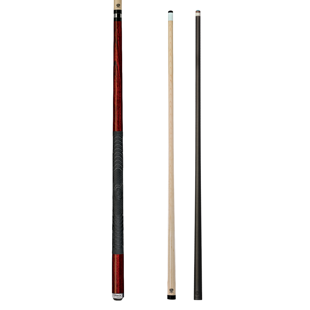 Pure X Zebrawood Cue with MZ Grip 2 Shaft Bundle