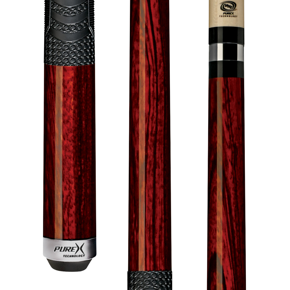 Pure X Zebrawood Cue with MZ Grip 2 Shaft Bundle