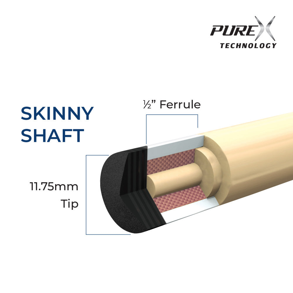 Pure X Zebrawood Cue with MZ Grip – Cue & Case