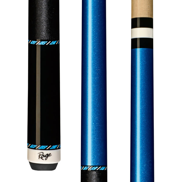Rage Blue Blazer Cue with Black Nylon Wrap – Cue & Case