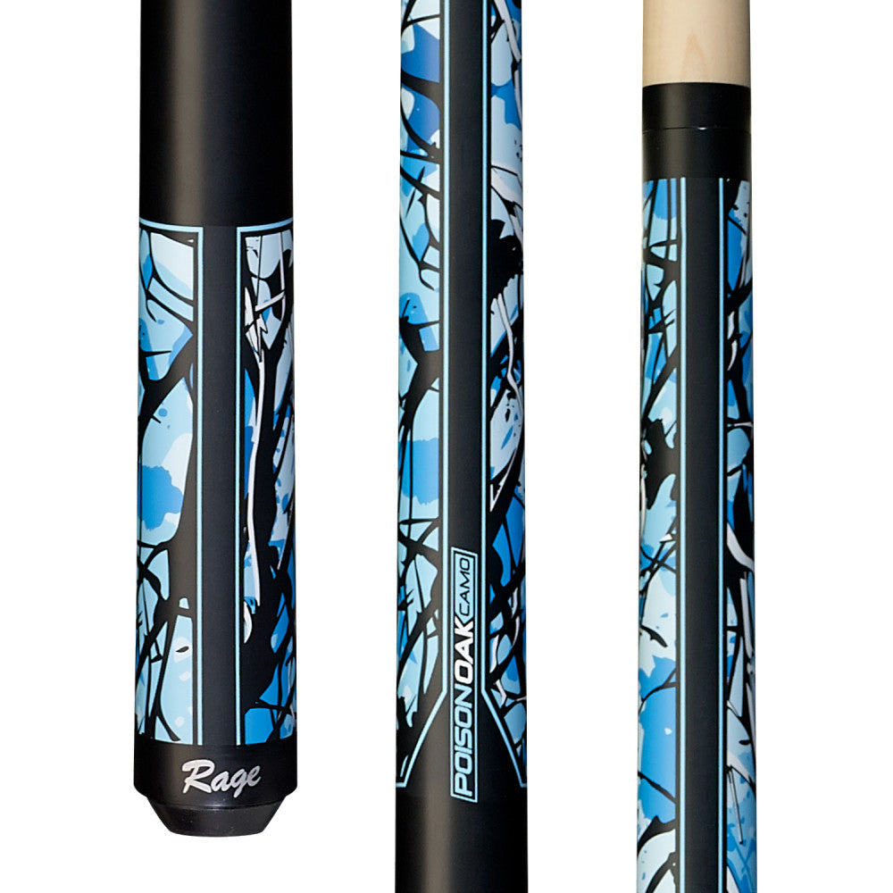 Rage Matte Blue Poison Oak Camo Wrapless Cue - photo 1