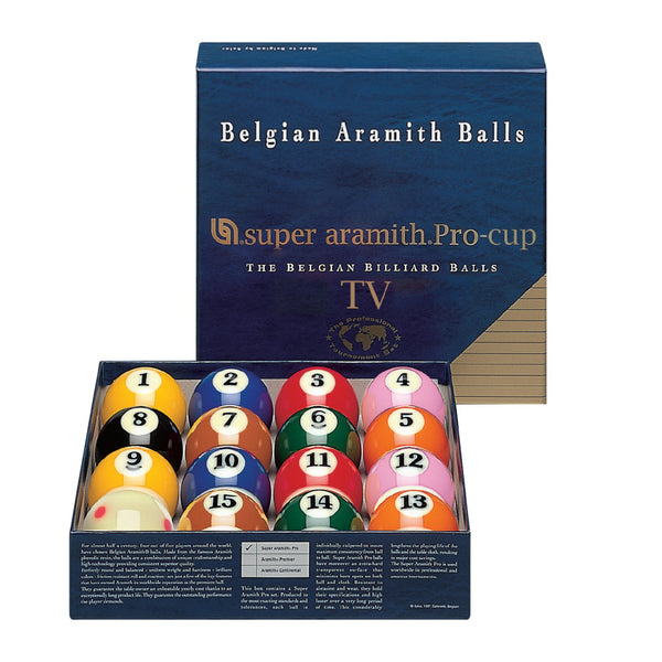 Super Aramith Pro Ball Set TV Edition – Cue & Case