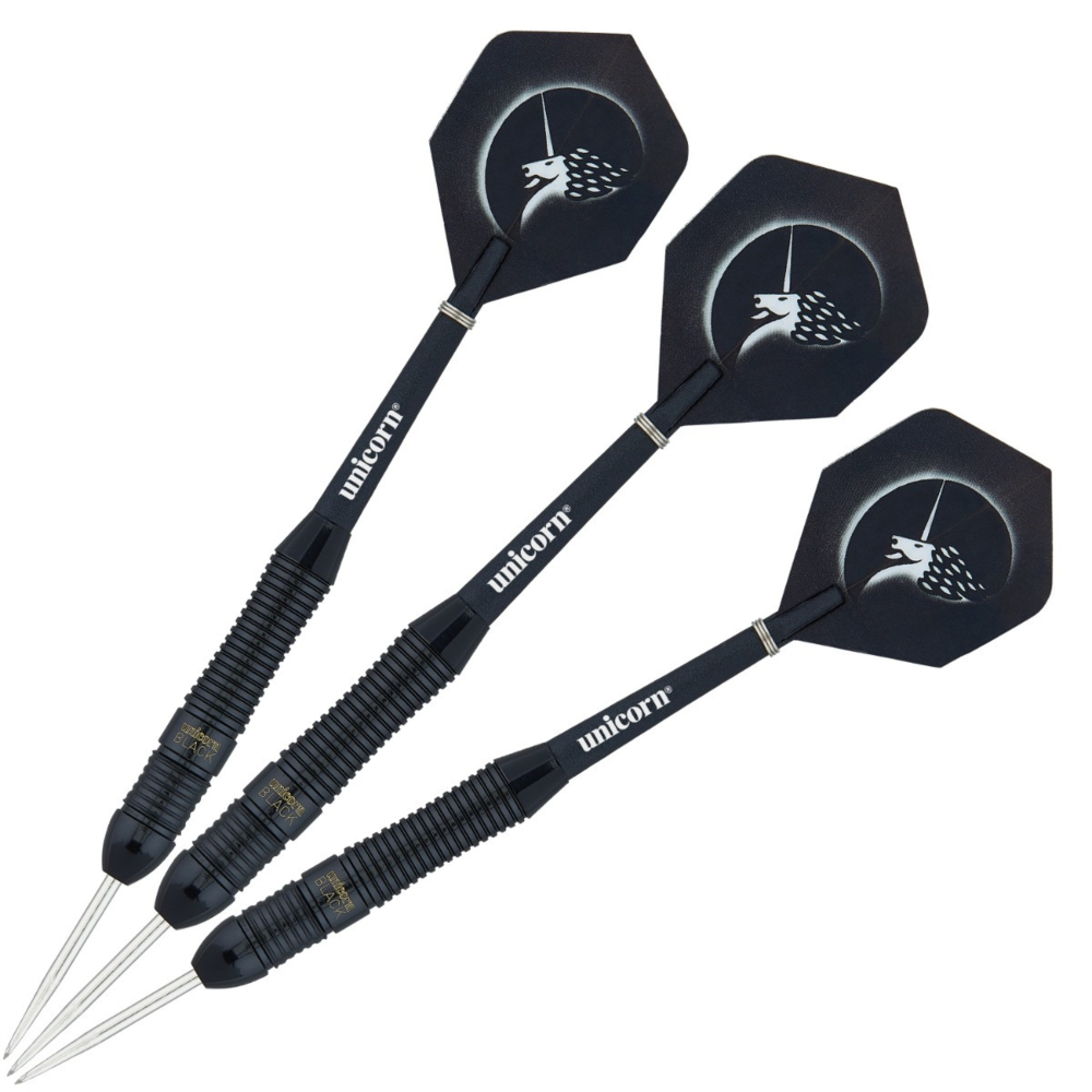 Unicorn Core Plus Black Brass Style 2 Steel Tip Dart Set
