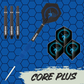 Unicorn Core Plus Blue Rubberised Steel Tip Dart Set