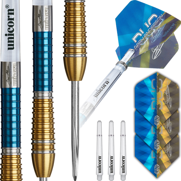 Unicorn Gary Anderson Phase 6 Duo Steel Tip Darts Set 90% Tungsten Unicorn Gary Anderson Phase 6 Duo Steel Tip Darts Set 90% Tungsten