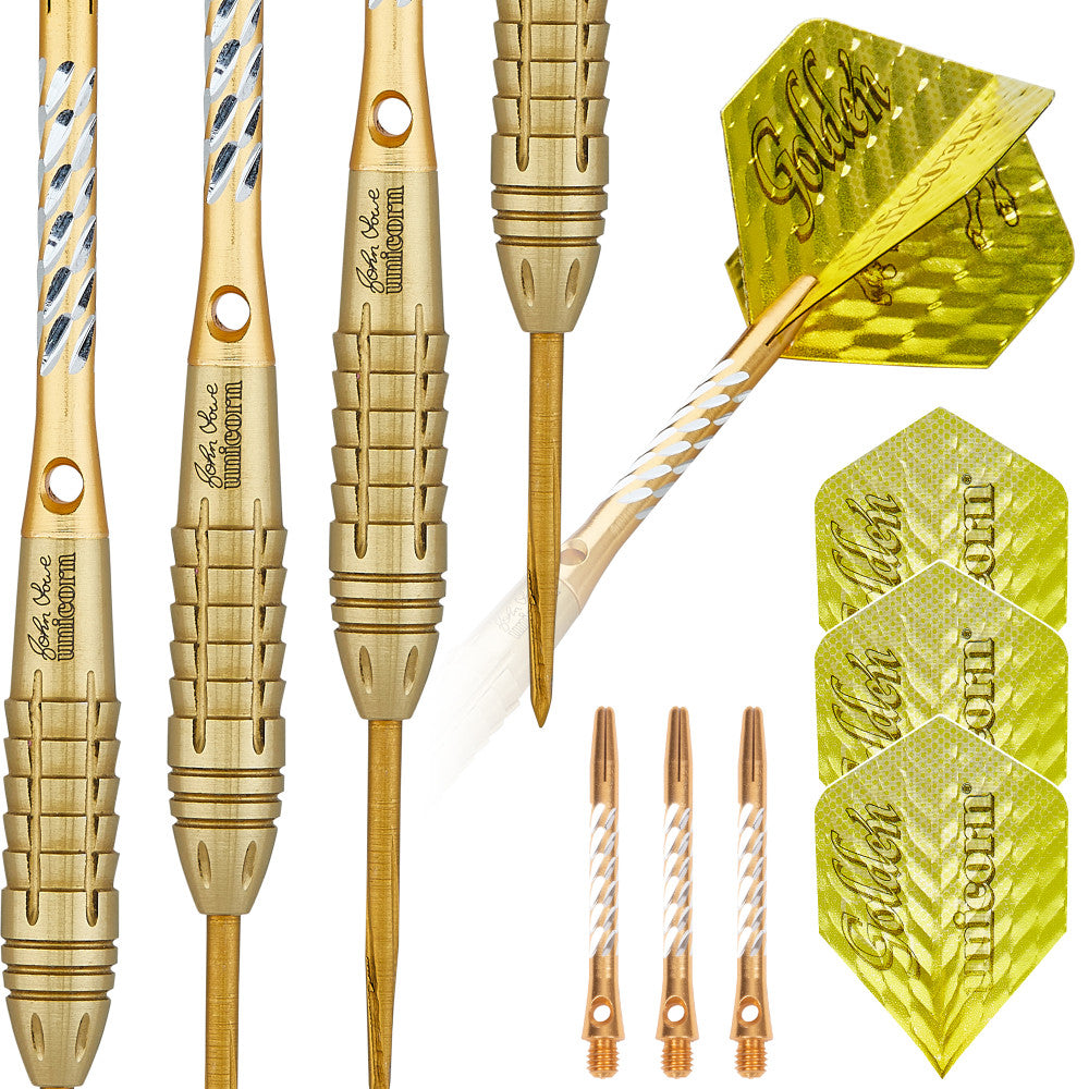 ダーツ unicorn Golden John Lowe 20g John Lowe World Champion Ambassador Phase 3 Steel Tip Dart Set
