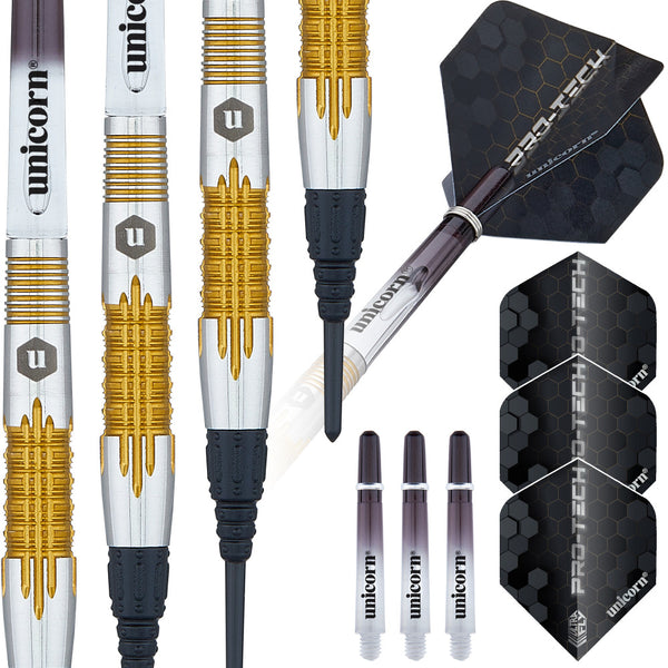 Unicorn CC225 & Harrow's Club ダーツ20セット Pro-Tech Style 1 Soft Tip Dart Set – Cue & Case