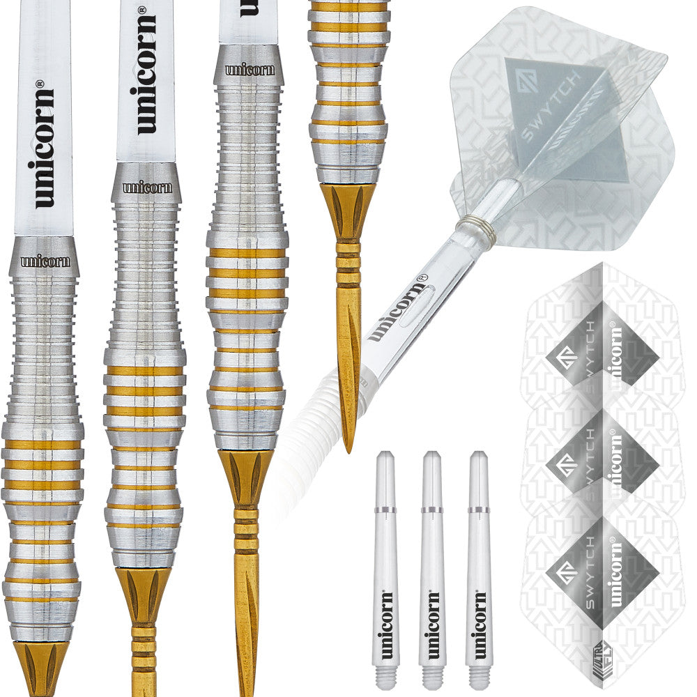 Swytch Gold Steel Tip Dart Set | Precision Steel Tip Darts – Cue
